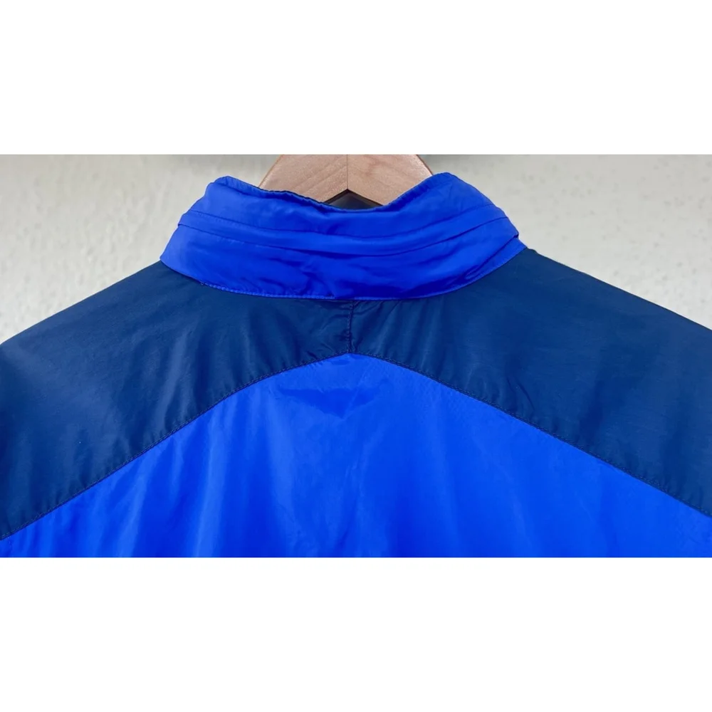 Vintage Nike Jacket Size XL Blue Hooded Swoosh Running Coat 90s Y2K Windbreaker